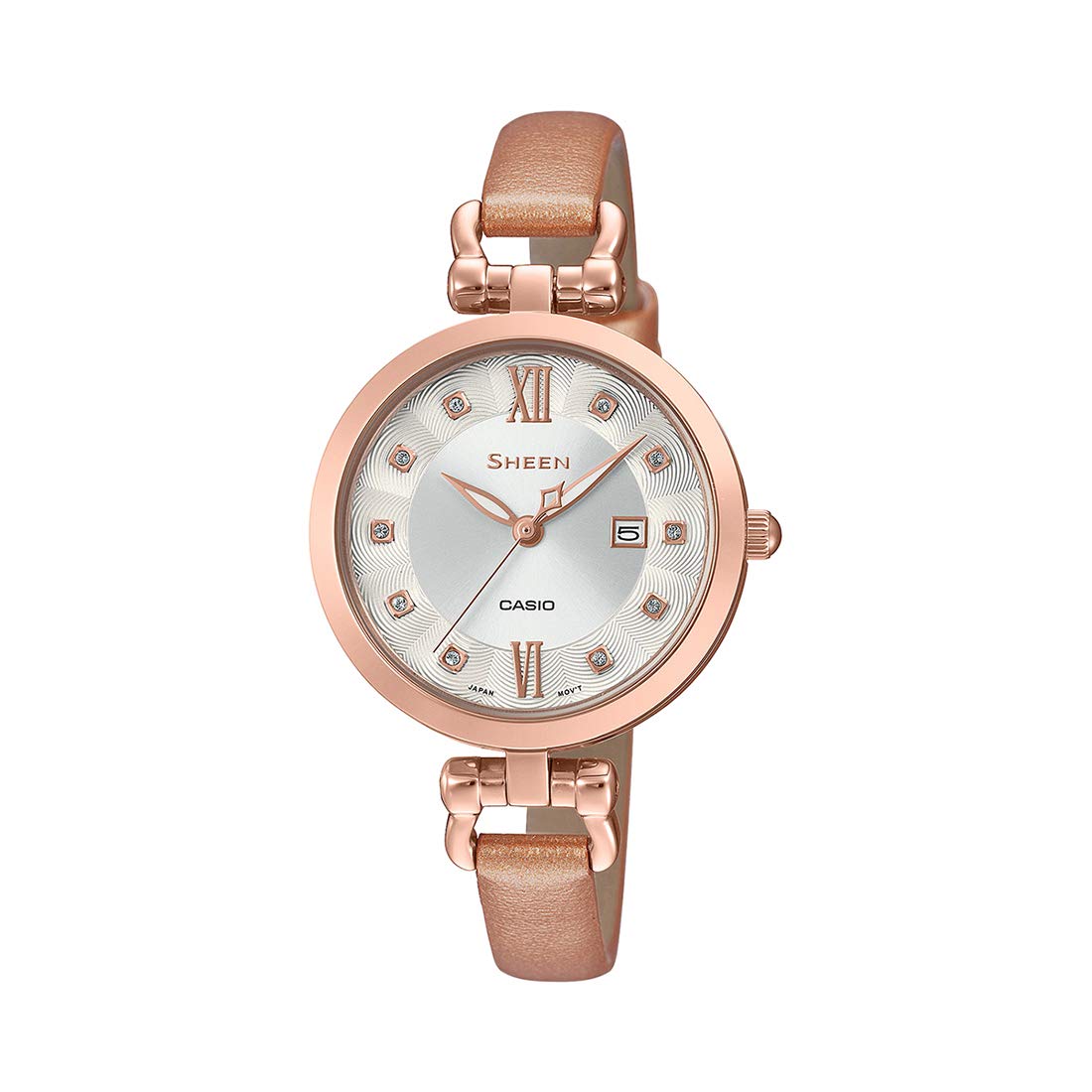 Casio Analog Silver Dial Womens Watch-SHE-4055PGL-7BUDF (SX259) (B07RSS7KTB) Amazon Price History, Amazon Price Tracker