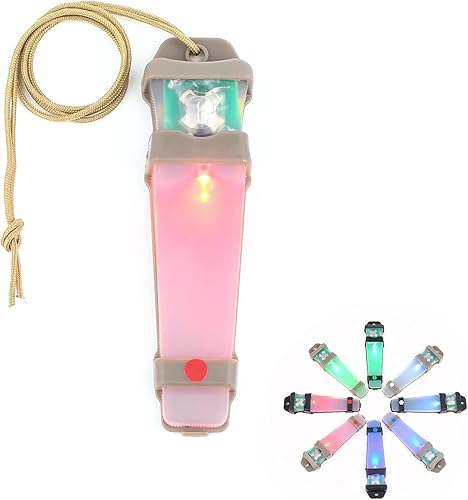 rdzzwxw Marcador de identificación personal  Luz táctica para casco, luz de señal de supervivencia portátil para senderismo, canotaje, ciclismo,