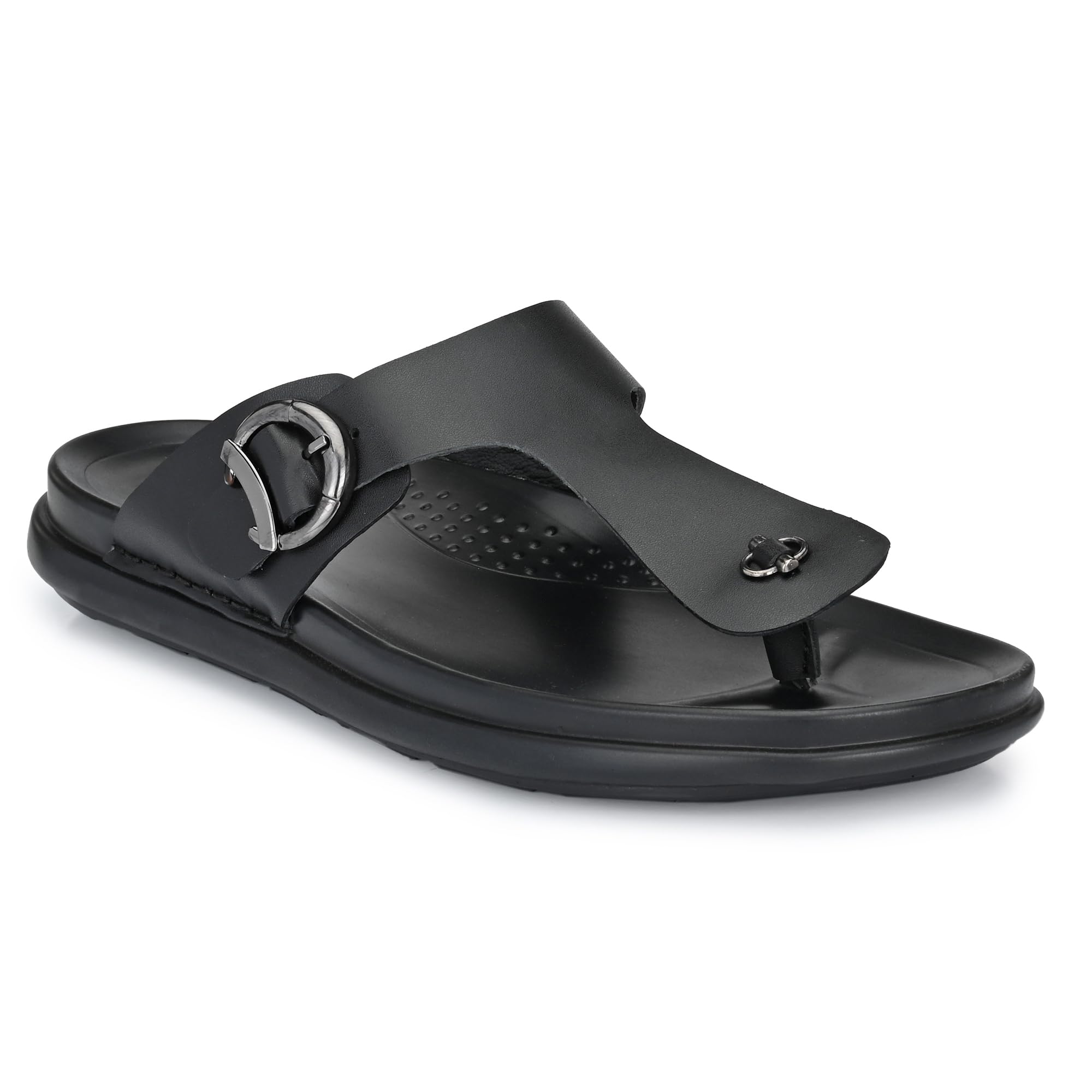 egoss Slippers & Sandals Premium Genuine Leather Slipper Sandals for Men (Black-7)-C-20202 (B0CDCHQH4T) Amazon Price History, Amazon Price Tracker