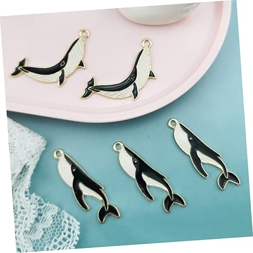 Miniatura 3 de Abaodam Colgante de aleación de ballena colgante llavero colgante de pez colgante de animales marinos encantos DIY joyería colgante clave colgante