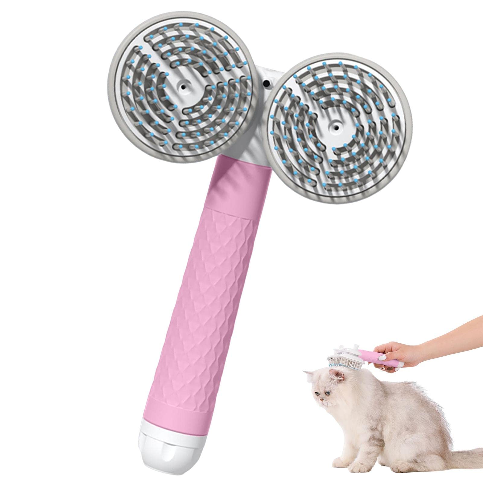Cepillo para mascotas Cepillo para perros y gatos Cepillo para mascotas con dientes densos Cepillo para perros y gatos para mudar el aseo - Cepillo de pelo para gatos de dos cabezas Cepillo suave para