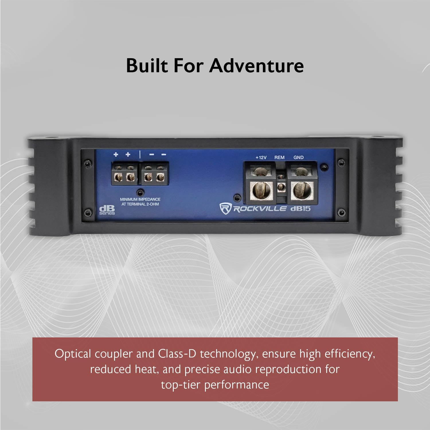 Rockville dB15 Mono Car Amplifier, 6000W, Class-D, Dyno-Certified, Subsonic Filter, EQ, Crossover, Bass Remote, Perfect for Subwoofers, and Car Audio