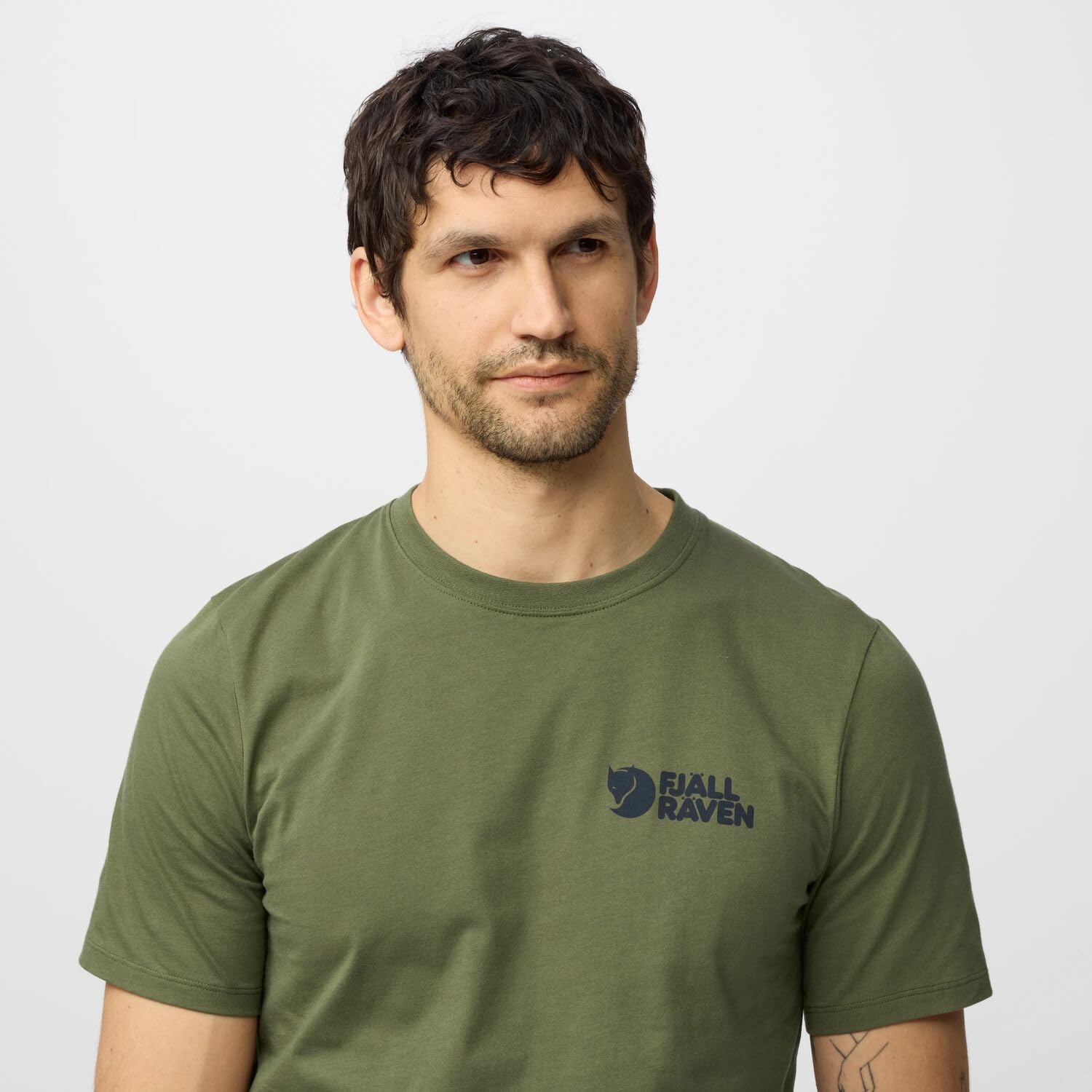 Fjällräven Męski T-shirt Swedish Forest, zielony Laurel Green, XS