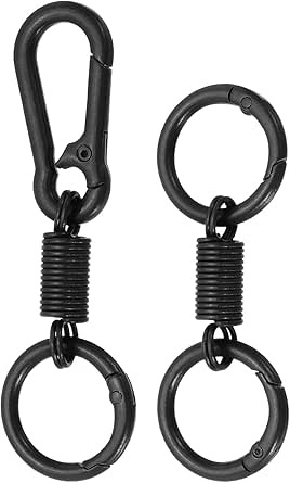 PATIKIL Keychain Clips with O Rings, 2 Pcs Quick Release Key Chain ...