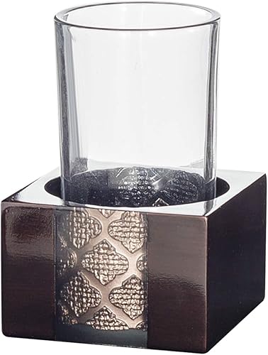 Miniatura 8 de Juego completo de accesorios de baño Dahlia Brown – Juego decorativo de baño de 4 piezas Los accesorios incluye: dispensador de jabón, soporte para