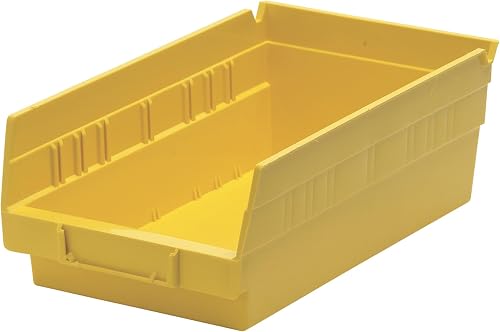 Quantum Storage Systems QSB102YL 30-Pack 4" Hanging Plastic Shelf Bin Storage Co