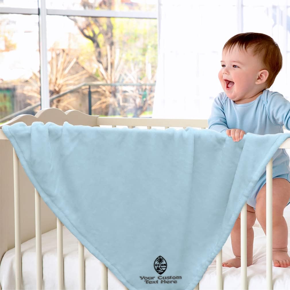 Custom Embroidery Nursery Bedding Baby Blankets for Boys & Girls Seal of Guam