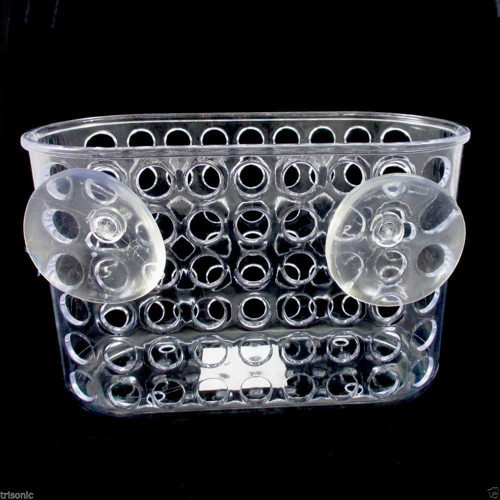 Trisonic Shower Caddy Bath Bathroom Organizer Storage Basket Soap Holder W Suction Cups