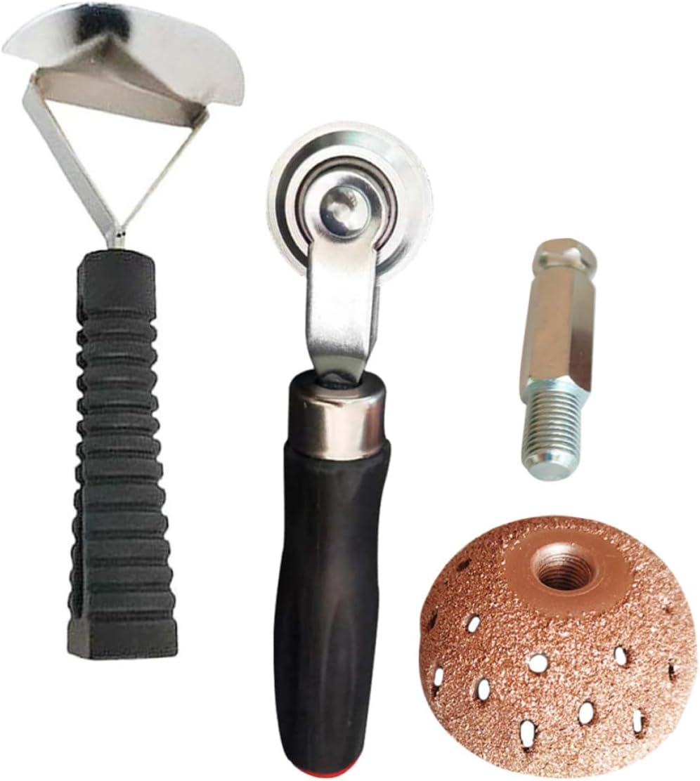 Tire Patch Kit and Pressure Roller with Bowl-Shaped Grinding Head Compact and Versatile Tire Repair Tool Set and Professional Use