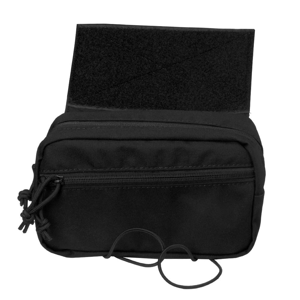 FARMSOLDIERTactical Drop Dump Pouch,JPC CPC AVS Bag Vest Pouch with Hook and Loop,Tactical Vest Carrier Tool Pouch for Airsoft Hunting Skirmish Outdoor Sports Black