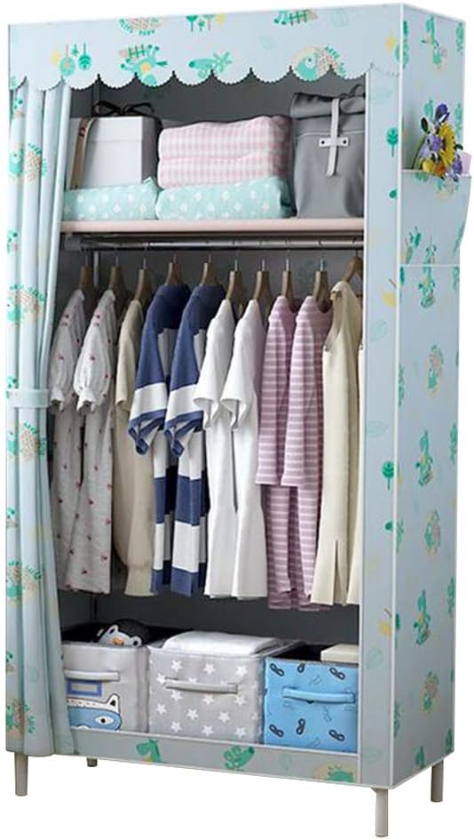 Cloth Wardrobe Clothes Closet, Portable Closet Wardrobe Storage Closet Standing Closet Fabric Cabinet Portable Wardrobe,D_70x45x150cm