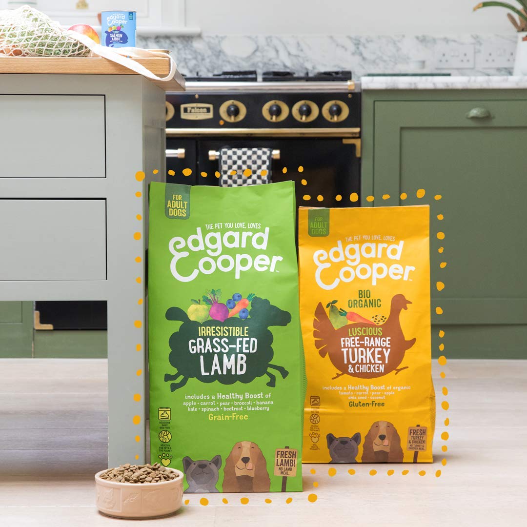 Edgard & Cooper Cibo per cani secco, senza cereali, ipoallergenico, per cani, adulti, agnello naturale da 7 kg con molta carne fresca, cibo gustoso ed equilibrato, mono-proteina