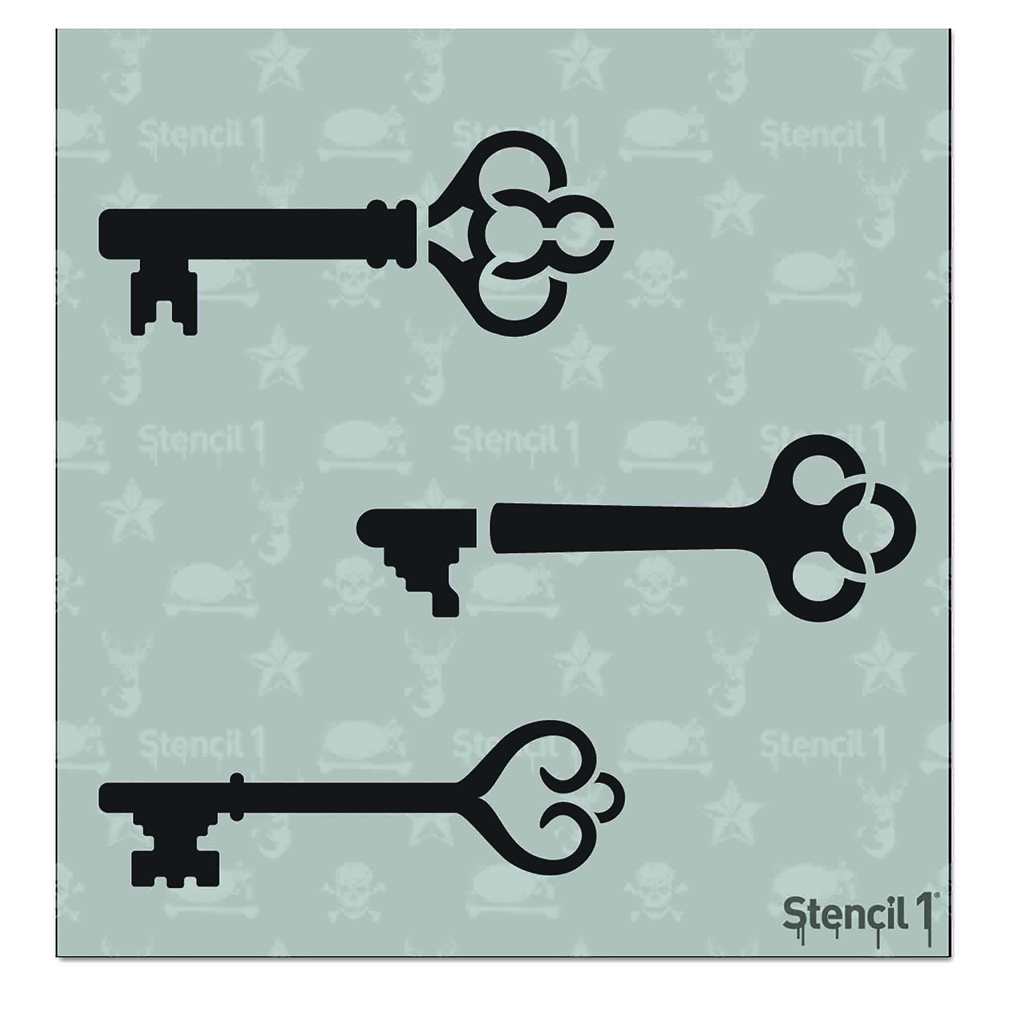 Stencil1 Set 8/Pkg-Skeleton Keys