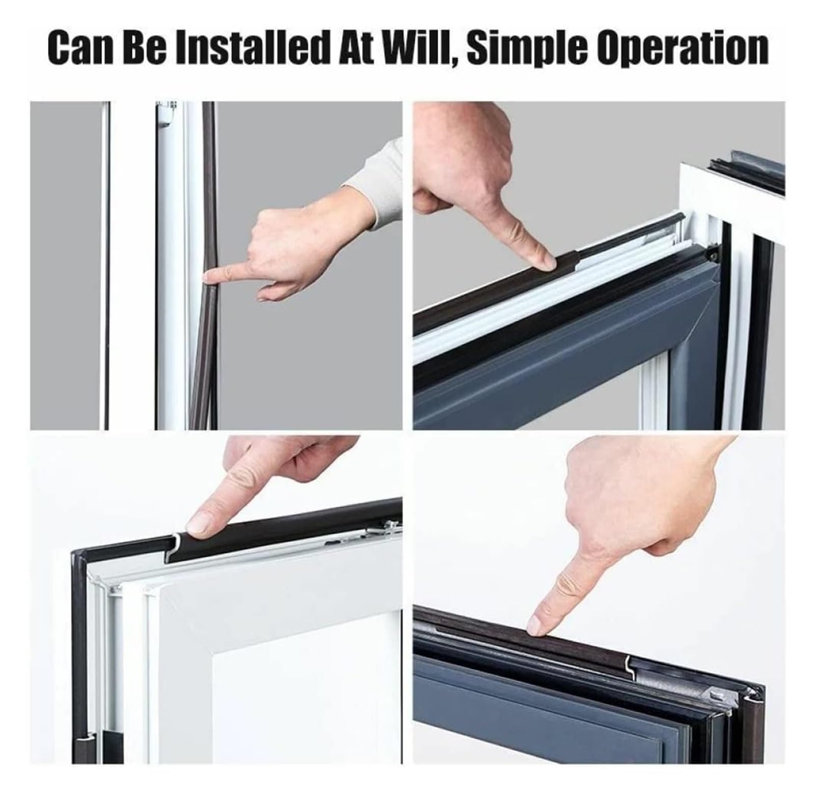 Sello para Puertas Y Ventanas, 1 Rollo de Tira de Sellado de Espuma Insonorizante Resistente a la Intemperie, Burlete de Espuma Reductora de Ruido para Ventanas Abatibles/Brow/6M