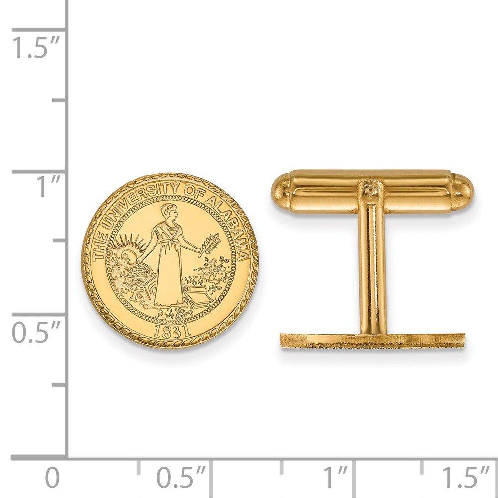 Alabama Crimson Tide Crest Cuff Links (14K Yellow Gold)