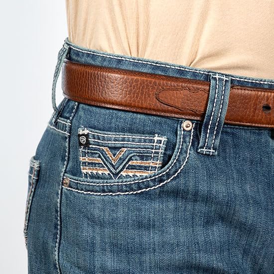 Rock & Roll Double Barrel Straight Flat Emboidered Jeans3