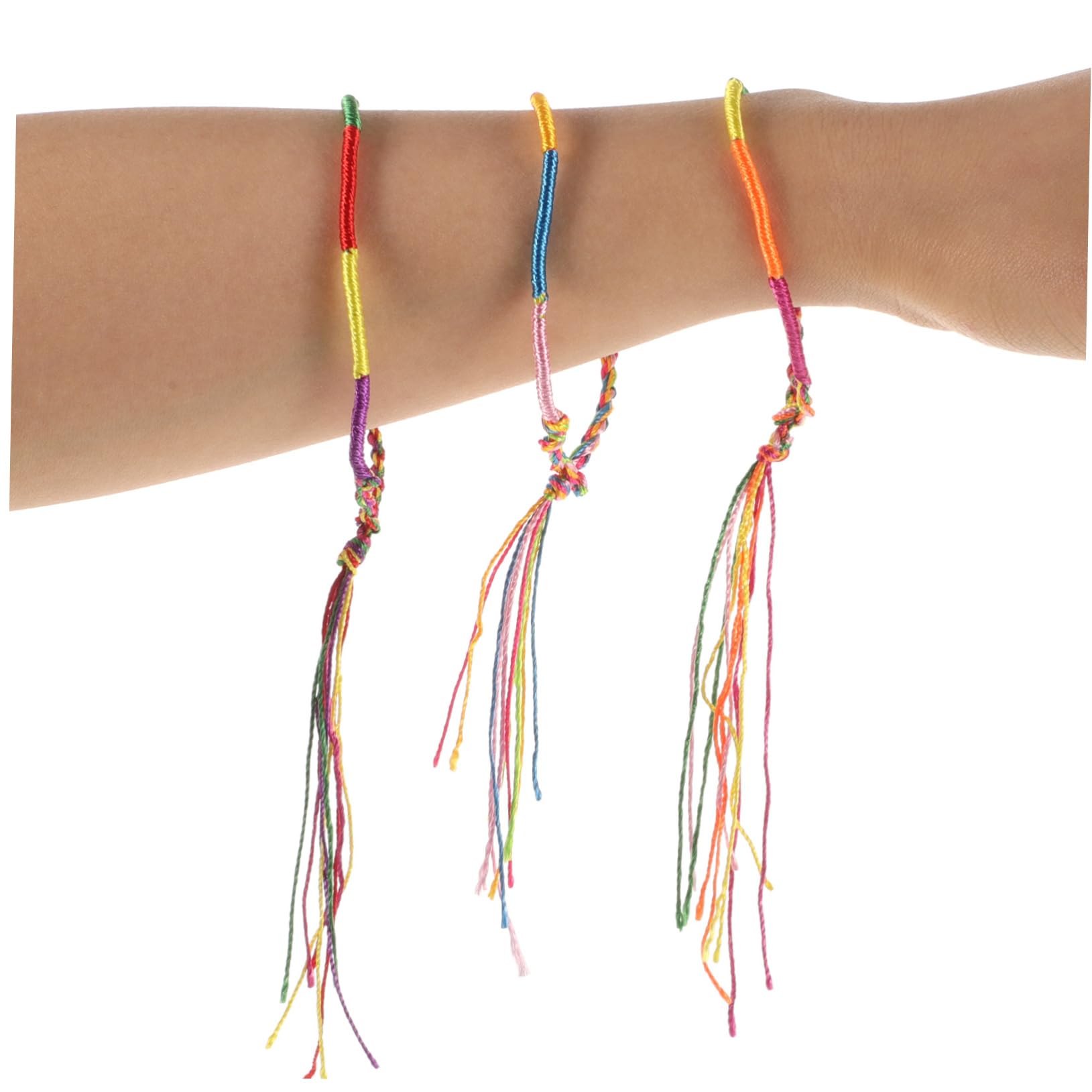 Toyvian 200 Piezas Trenzadas Azar Hechas a Mano Y Estilo Tobillo Pulseras Surtidas para Hilo Amistad Color