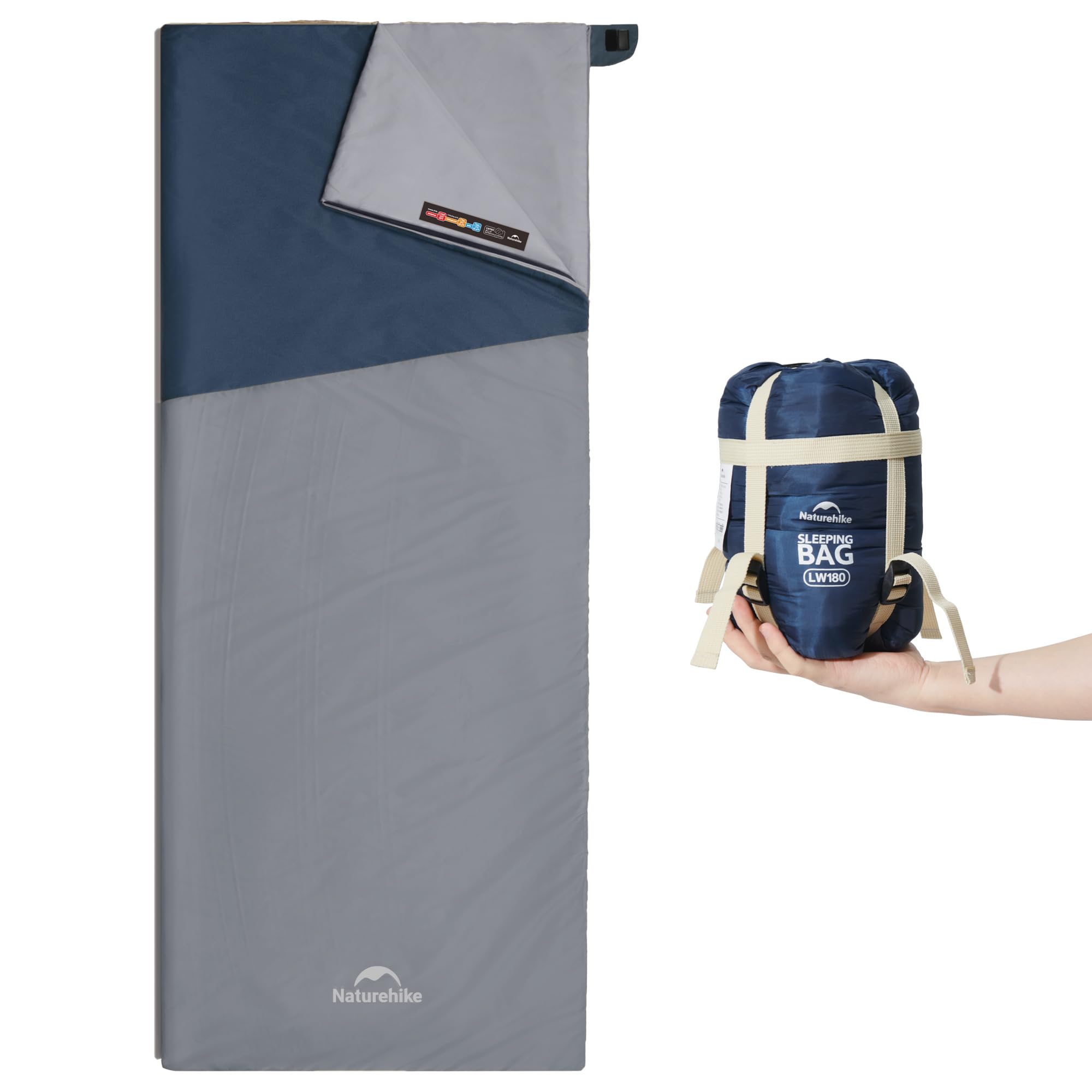 Naturehike Lightweight Compact Sleeping Bag 59 32 Envelope Ultralight Backpacking Sleeping Bag Portable Waterproof with Compression Sack for