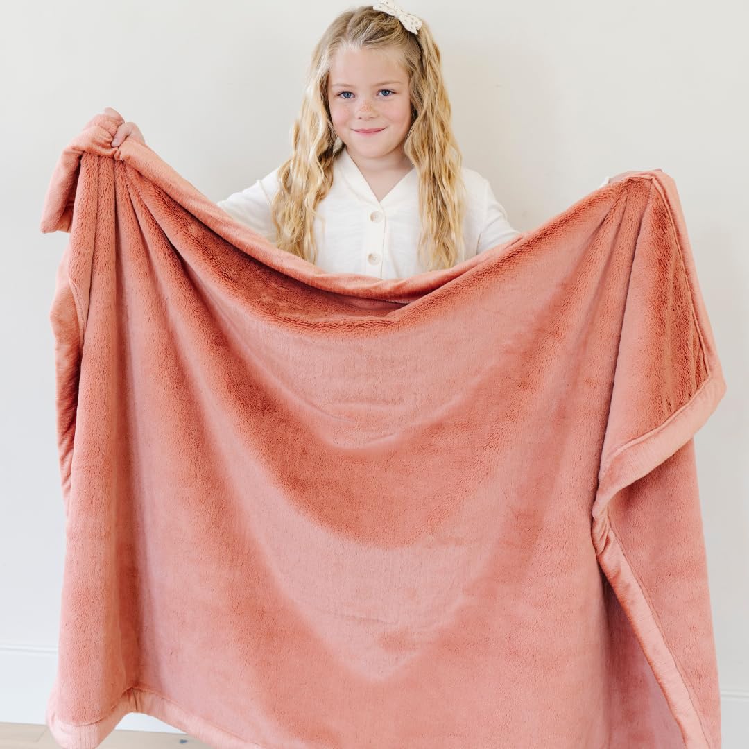 Saranoni Luxury Kids Blanket Ultra Soft Plush Teen Blanket Clay 40x60