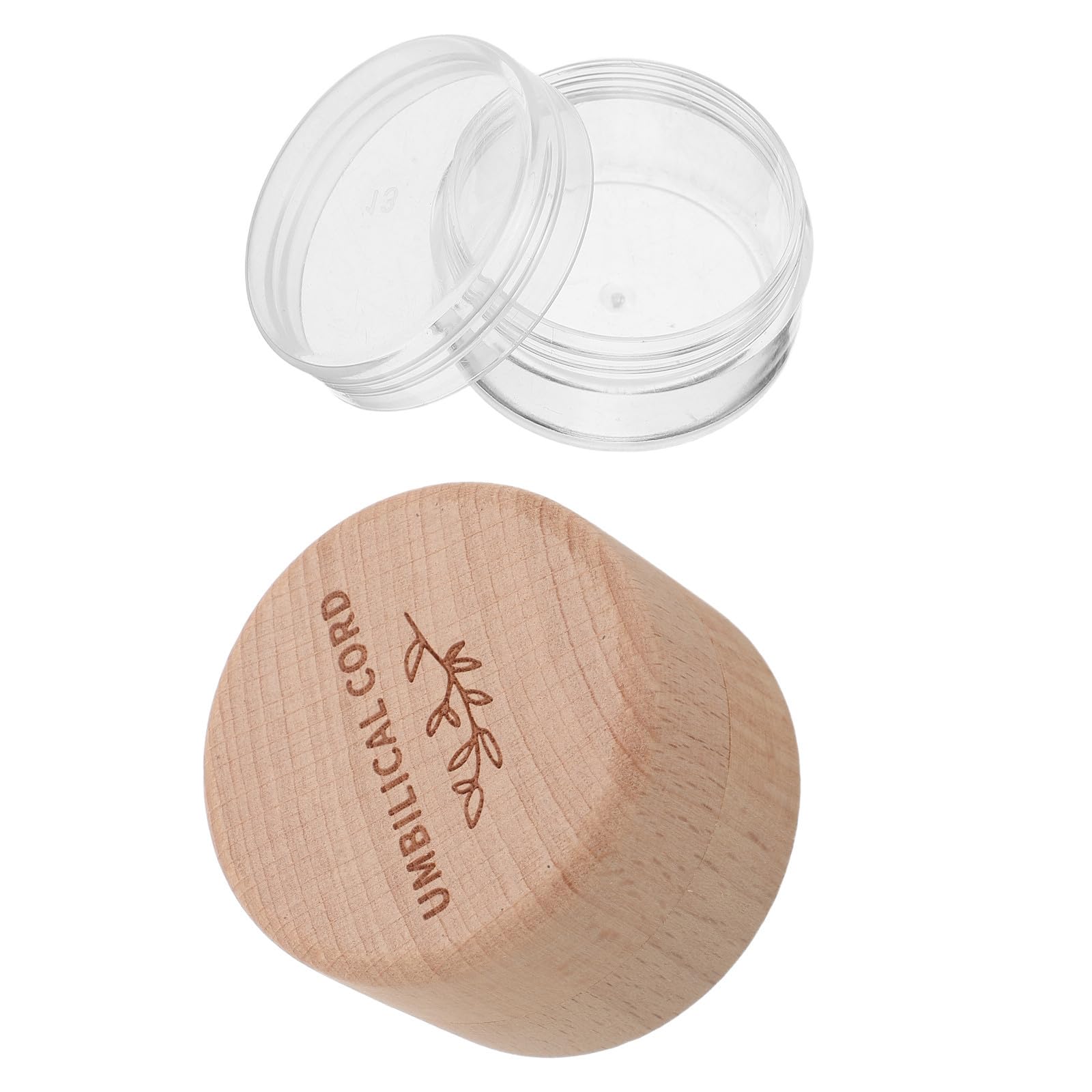 Healeved Wooden Umbilical Cord Keepsake Box for Newborn Baptism