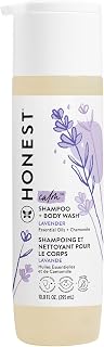 Honest Company Lavender Calm 2-in-1 Baby Shampoo & Body Wash - Tear-Free, Hypoallergenic, Naturally Derived, 10oz