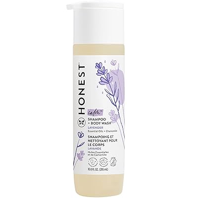 The Honest Company 2-in-1 Cleansing Shampoo Body Wash Refill Carton Gentle for Baby, Naturally Derived, Tear-free, Hypoallergenic, Lavender Calm, 32 fl oz
