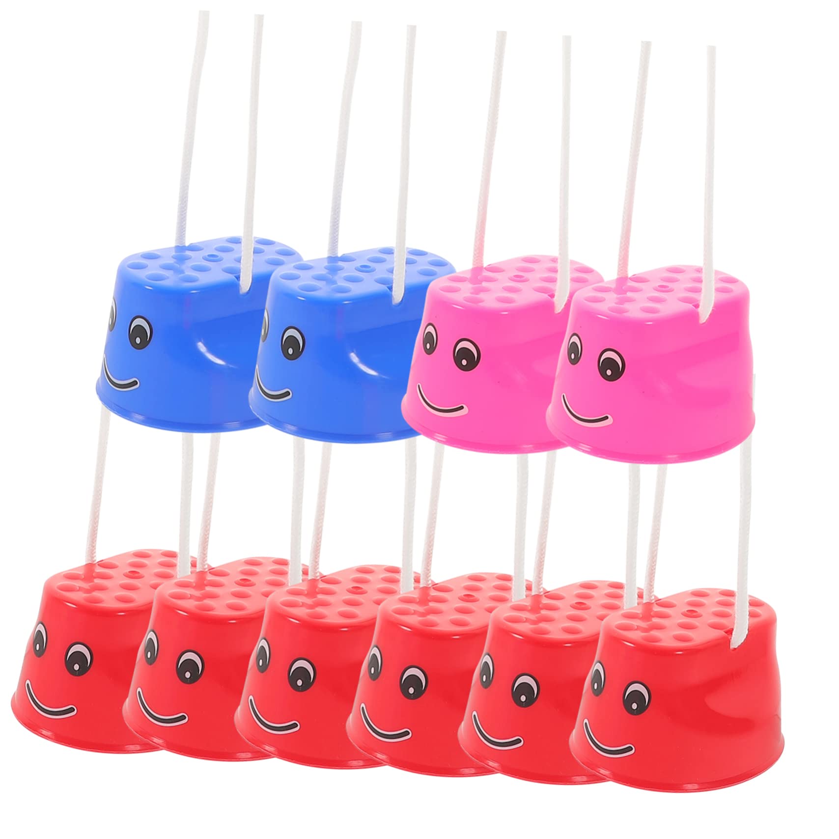 FELTECHELECTR 5 Pairs Children Bucket Stilts Walking Cups Kids Balance Training Playthings Kindergarten Parent Activities