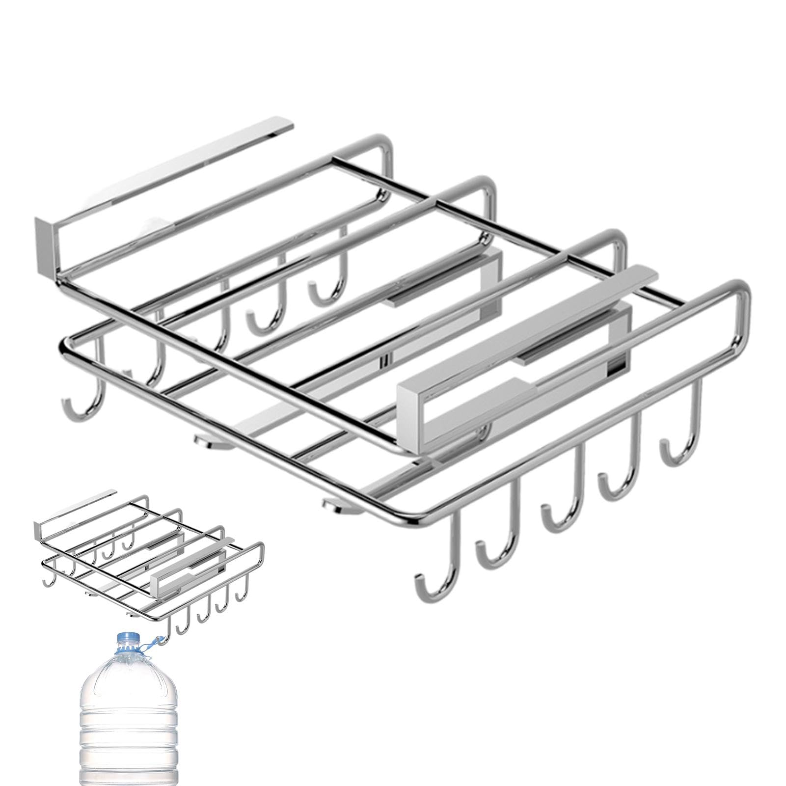 Scaffale per taglieri da cucina, organizer per mensole, salvaspazio, organizer per taglieri da parete, senza punzonatura, per cucina