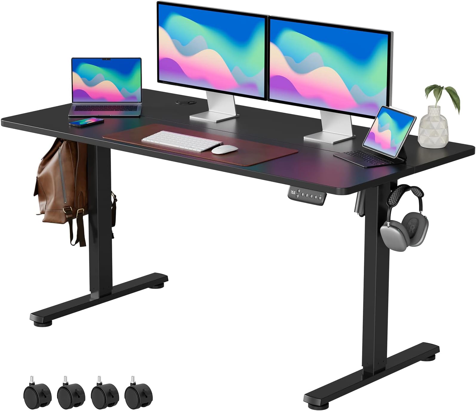 VOSATRON Höhenverstellbares Tischgestell Elektrisch - Mit Memory & Kabelwanne