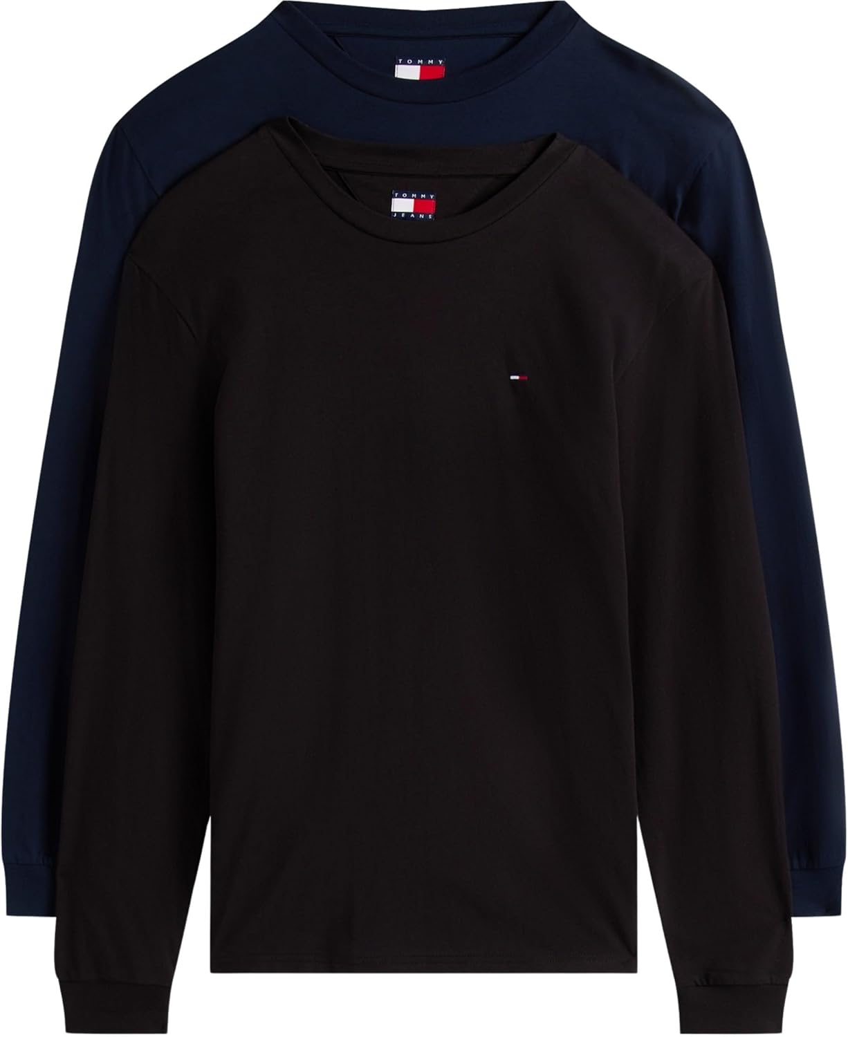 Tommy Jeans TJM Slim 2pack L/S Ext Dm0dm18438 T-shirt L/S para homem, embalagem de 1