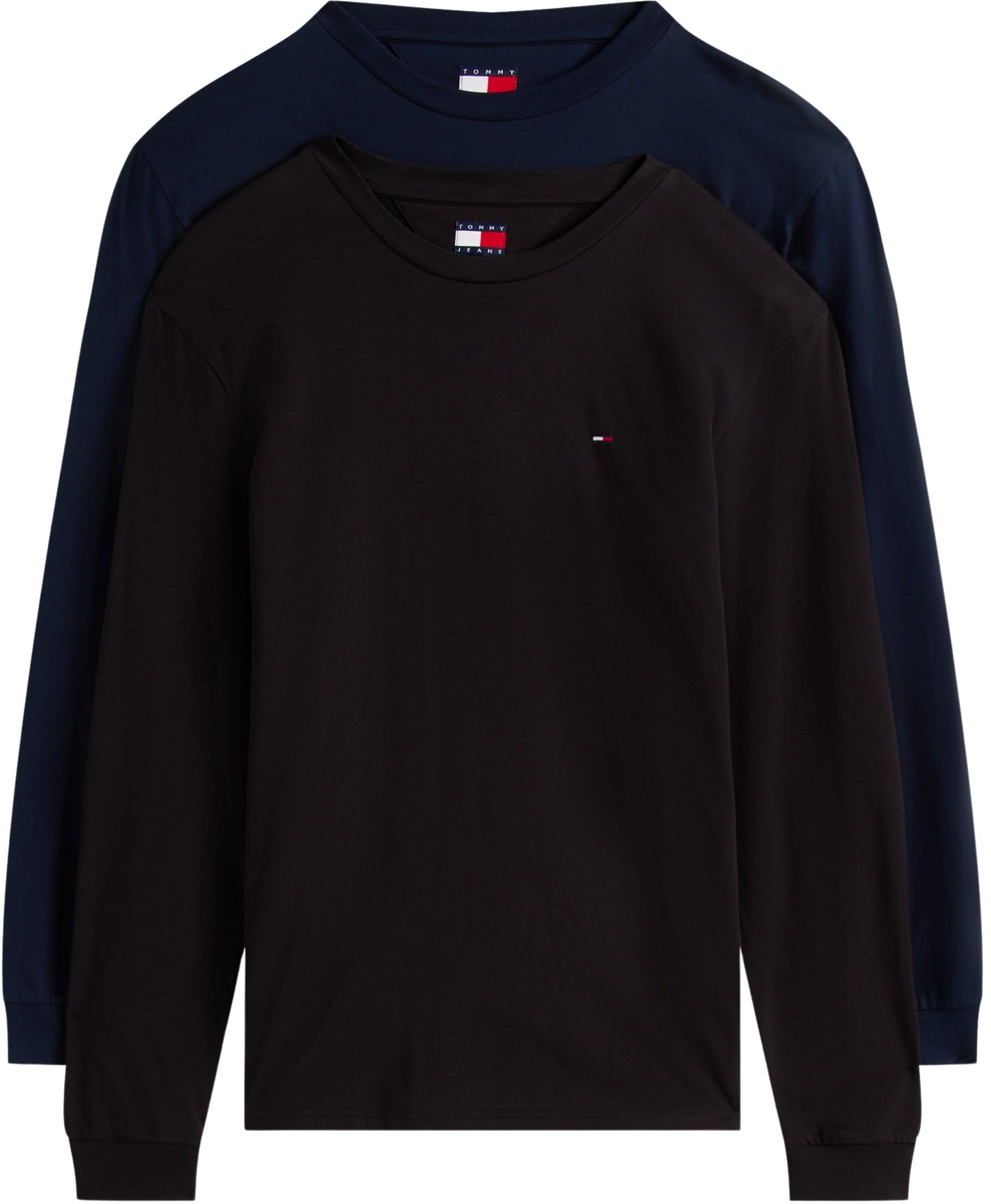Tommy Jeans Tjm Slim 2pack L/S Ext Dm0dm18438 Maglietta L/S Unisex - Adulto (Pacco da 2)