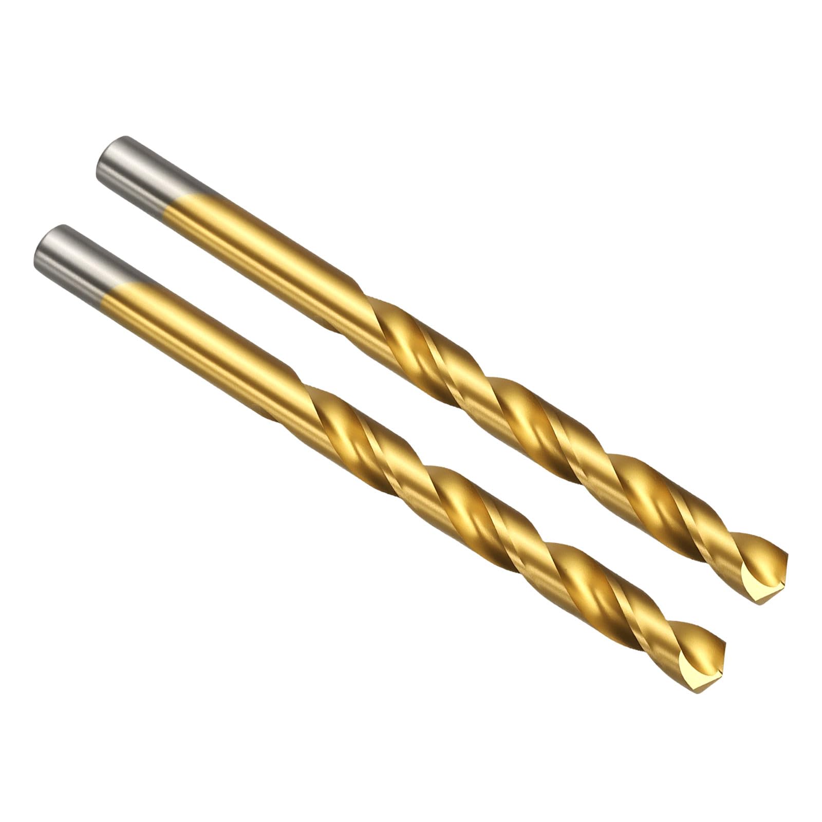 PATIKIL Letter R Drill Bit, M42 8% Cobalt High-Speed Steel Jobber Straight Shank 135° Titanium Nitride (TiN) Coated for Hard Metal Stainless Steel - 2 Pack — image 1