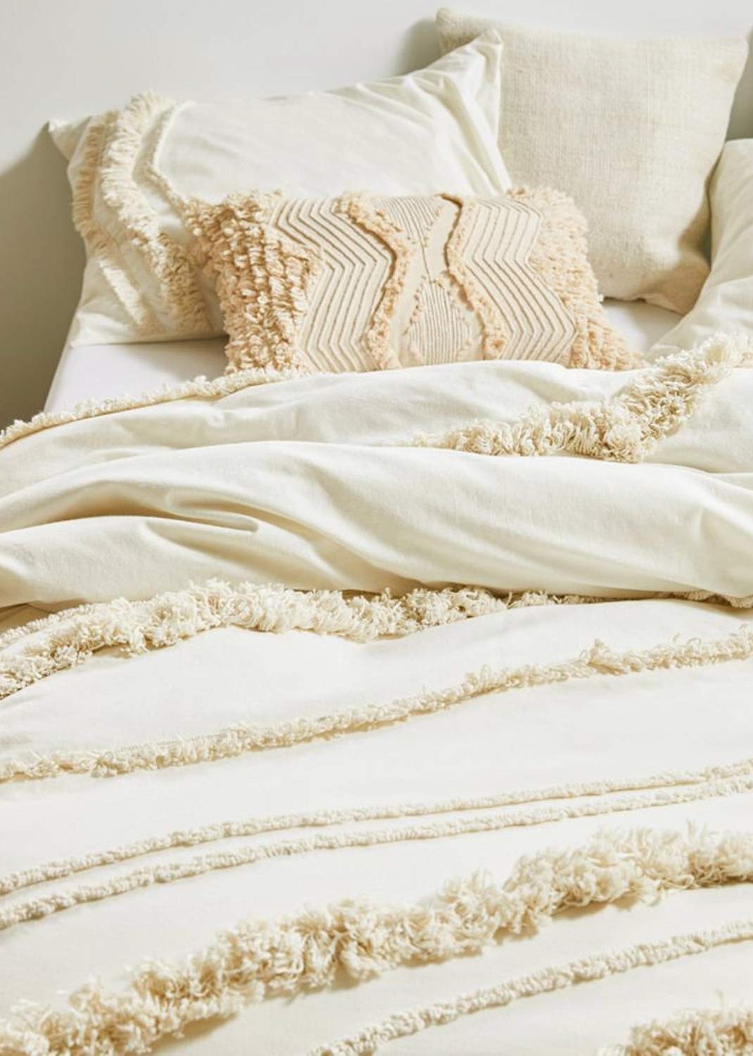 Sophia-Art Copripiumino Boho In Cotone Con Nappe, Set Letto Matrimoniale Con Federe, Stile Etnico Indiano - 2