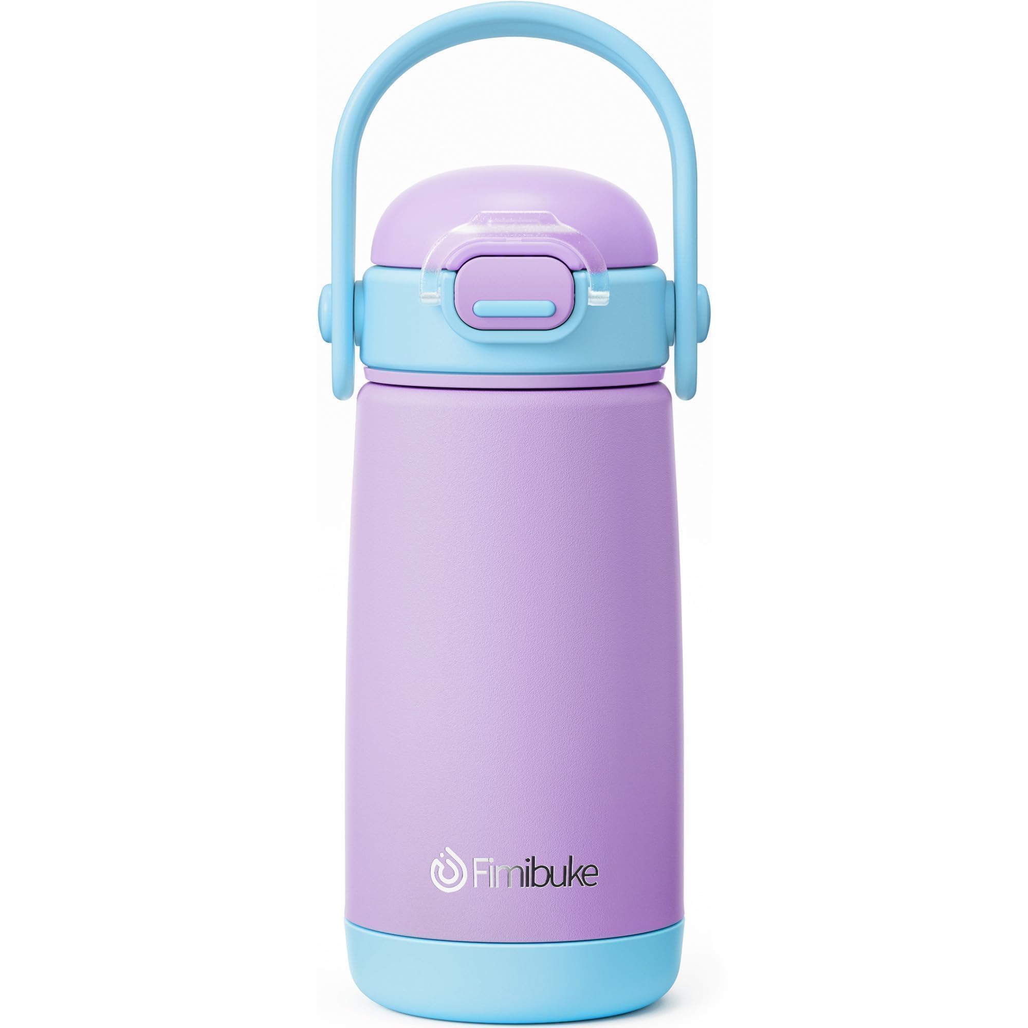 Fimibuke Kids Insulated Water Bottle with Straw Lid Handle - 14oz BPA FREE 18 8 Stainless Steel Metal