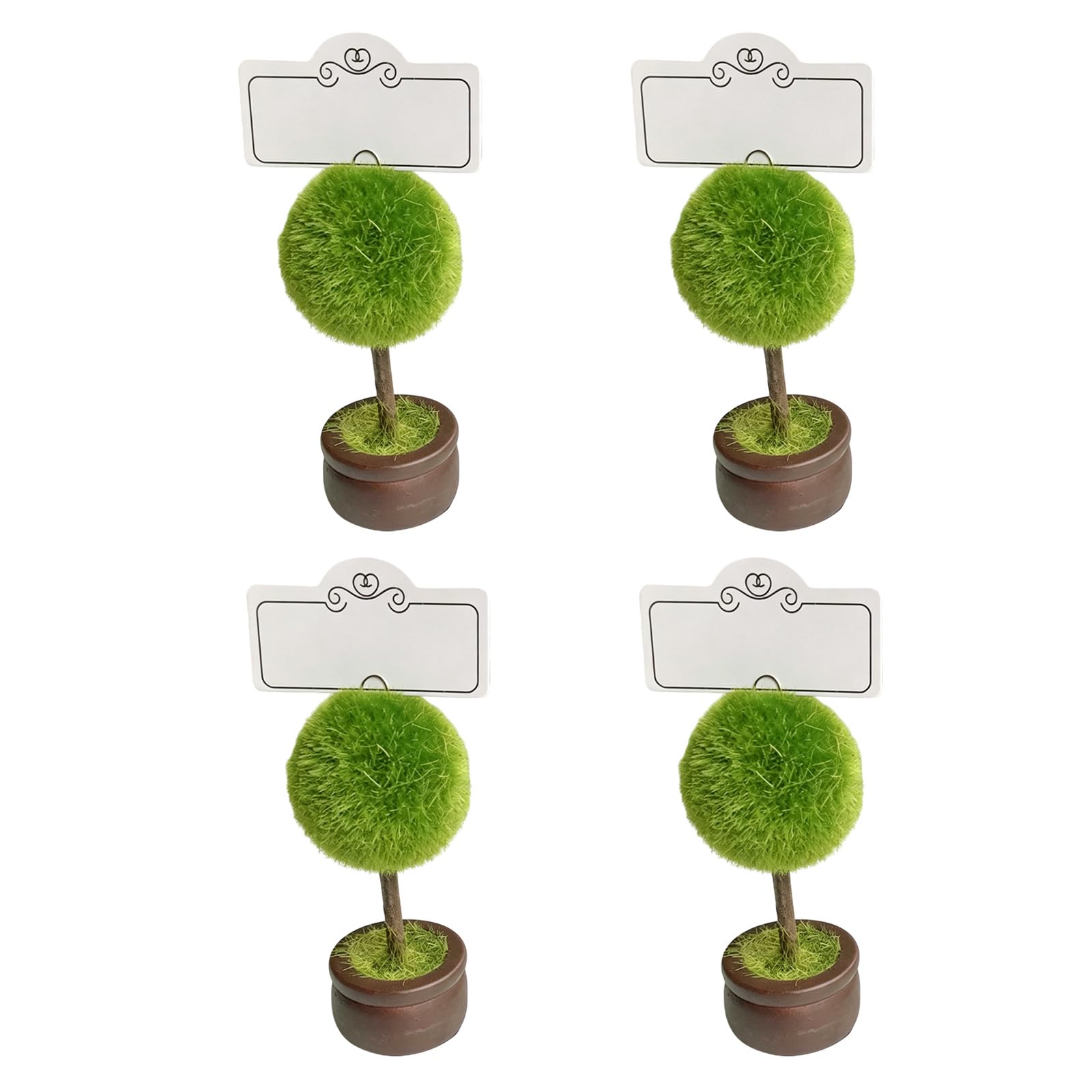 Whoasyst Place Cards Display Stand Potted Plant Styles Name Card Stands for Parties Event and Gatherings Decomposable Name Card Clip