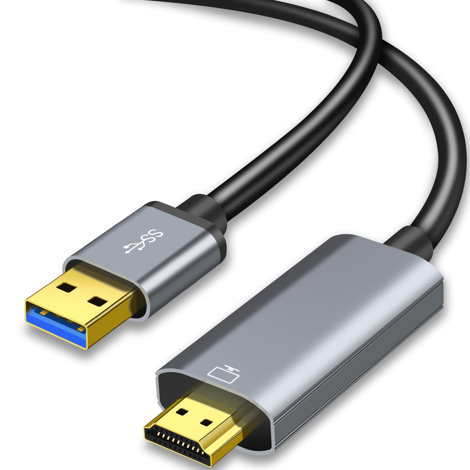 Amazon.co.jp: USB HDMI 変換ケーブル 2M ドライバー内蔵 高速伝送