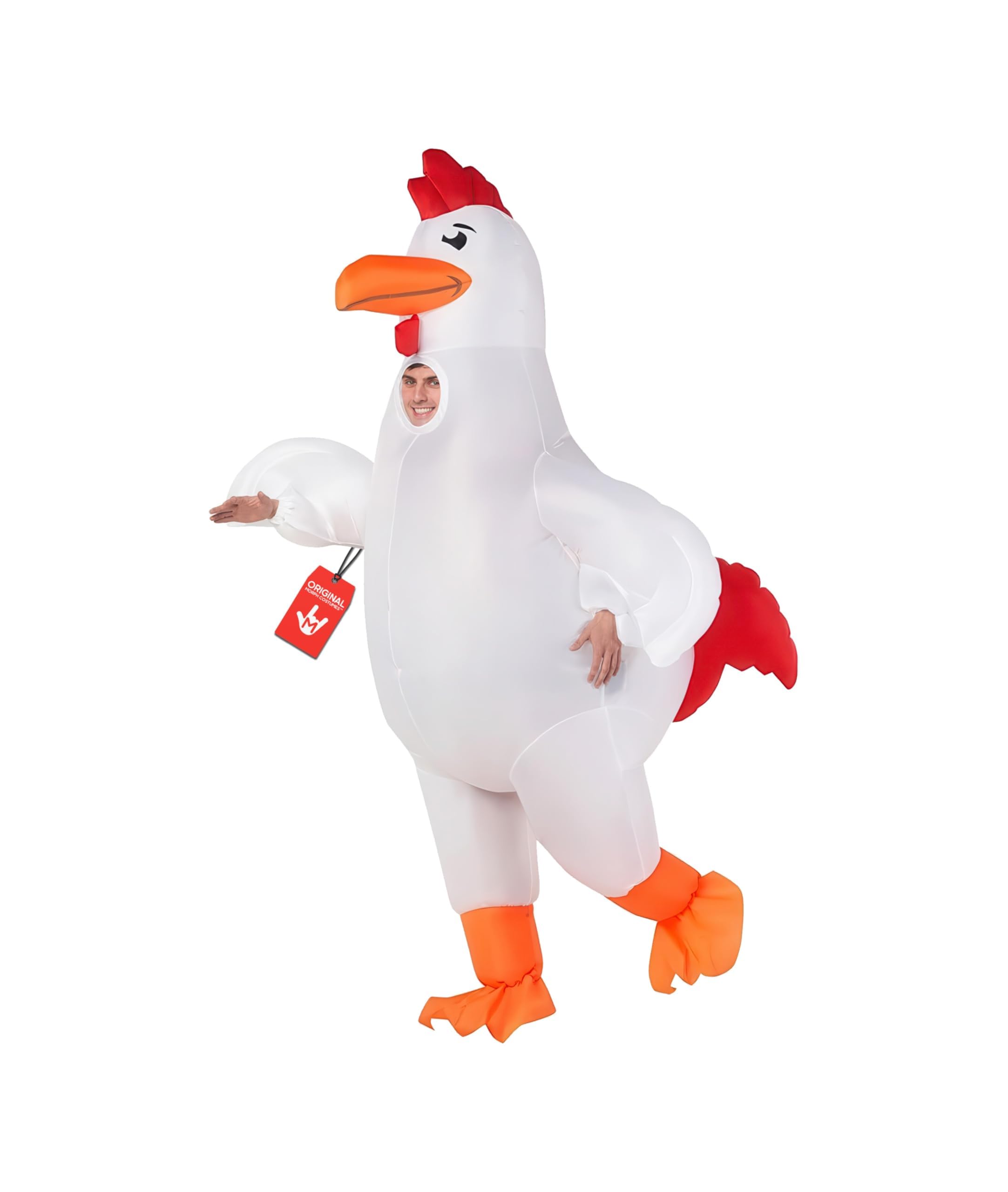 Morph Aufblasbares Hahn Kostüm Erwachsene, Halloween Kostüm | Aufblasanzug mit Gebläse, Übergroßes Hahn-Design, Bläst in 60 Sekunden auf, Perfekt für Halloween, Immer ein Hit