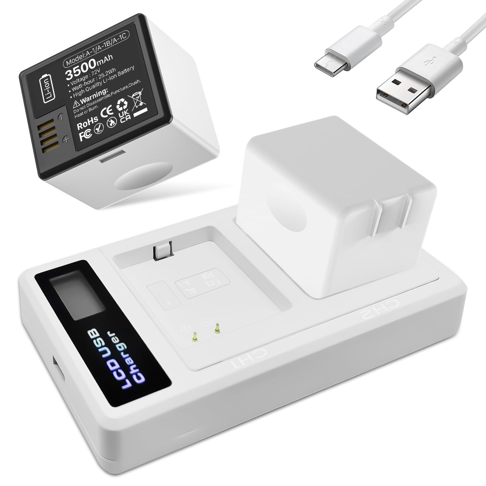 BOANV 2PCS Arlo Pro/Pro 2 Battery with Charger, 3500mAh Ultra High Capacity Li-ion Replacement Battery Compatible with VMC4030 VM4230 VM4430 VM4530 VMA4400 VM4230 VMS4120