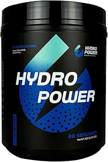 Hydro Power Endurance Fuel High Carb Supplement - Maximize Endurance & Performance with Superior Electrolyte & Calories Mix - Vegan, Non-GMO, & Gluten Free - Blue Razz Flavor, 20 Serving