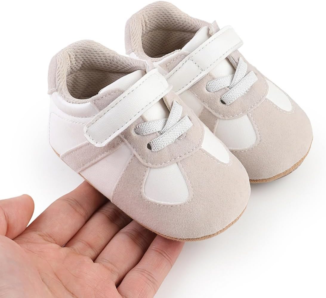 Baby Boys Girls Sneakers Toddler Non-Slip Soft Rubber Sole First Walking Shoes Infant Newborn Crib Dress Shoes 12-18 Months Toddler 2274/Grey image 5 of 7 B0F93L1MMP