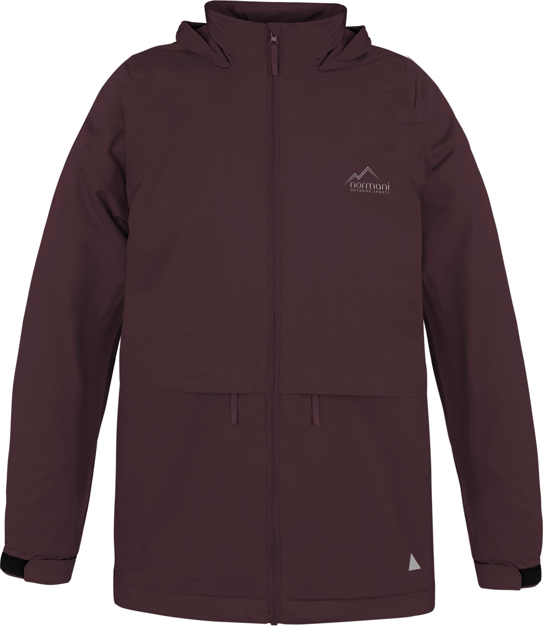normani Kinder Softshelljacke Regenjacke mit Fleecefutter für Jungen und Mädchen - Wasserdichte, Winddichte Jacke mit 3M™ Scotchlite™ Reflektoren Farbe Bordeaux Größe XL/158-164