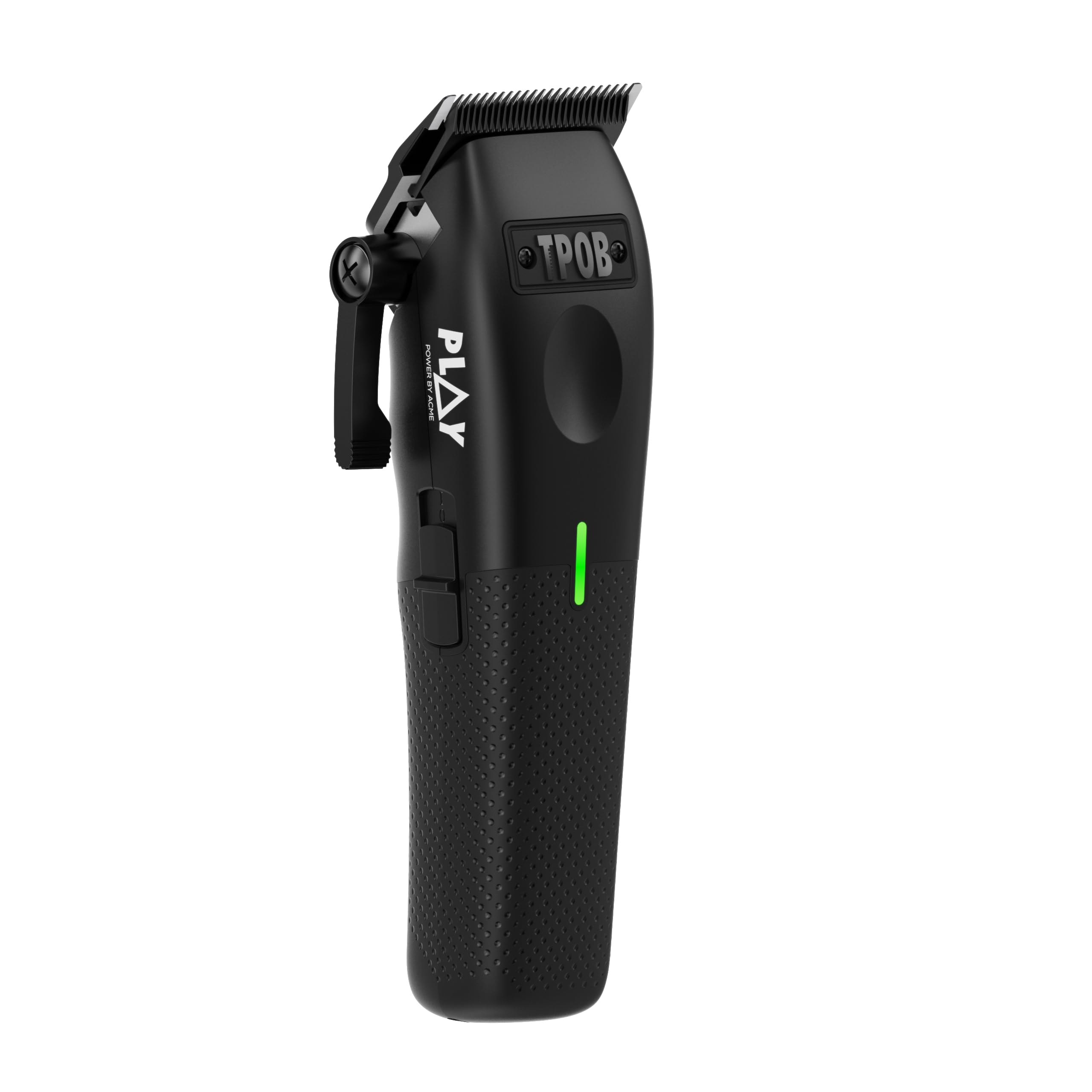 TPOB Play Barber - Rasoio per capelli da uomo, 7500 giri/min, con impugnature in gomma (set Blackout Deluxe)