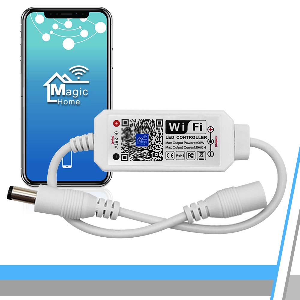 WIFI Dimmbar Warmweiß Led Streifen Controller,Wifi/App gesteuert arbeite mit Alexa,Dimmer Controller für Android/IOS System 5V-28V Funktion