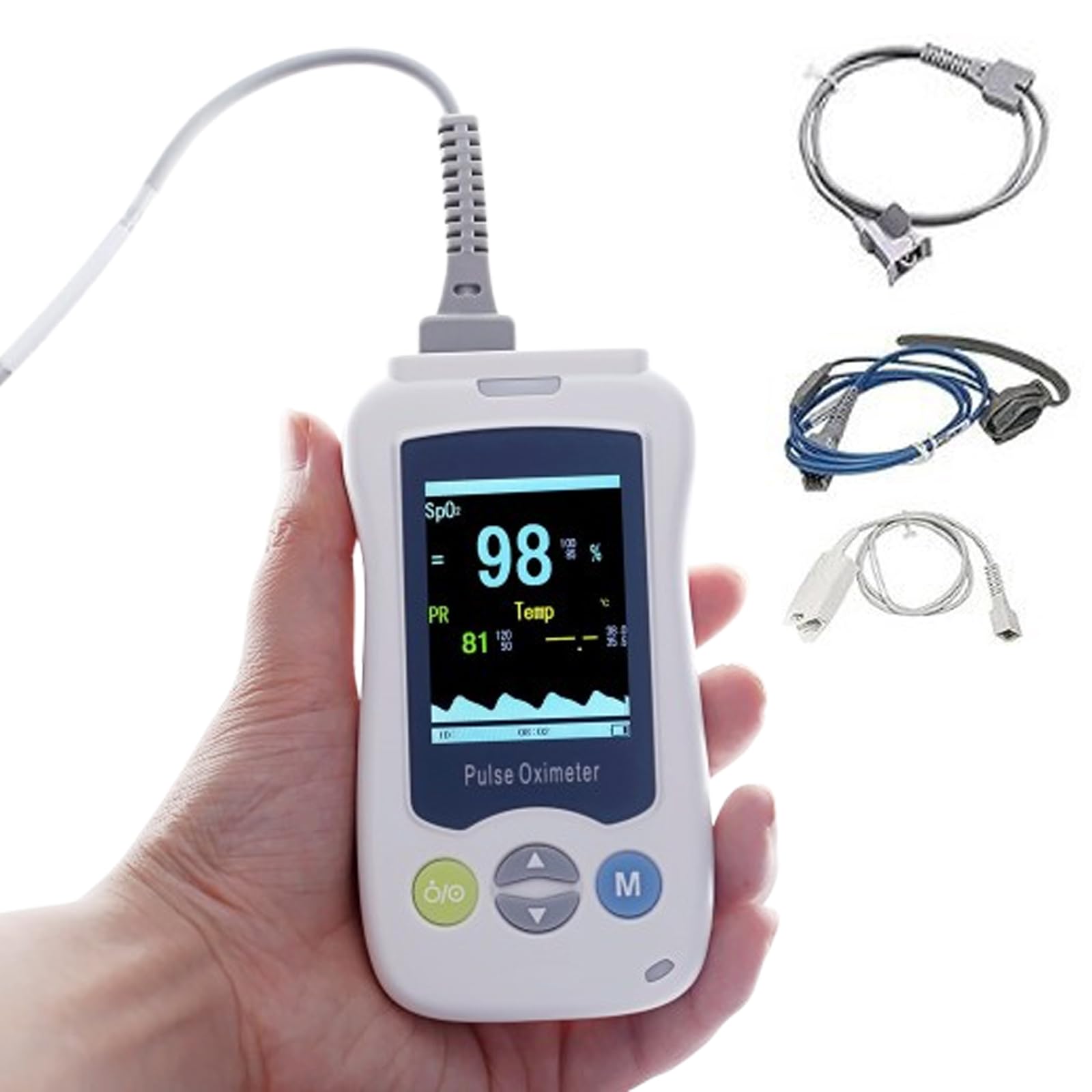 Oxymètre De Pouls Vétérinaire, Oxymètre De Pouls Vétérinaire Portatif, Pratique À Transporter, Fonction De Lecture De Stockage Par Câble Usb, Avec Logiciel Pc, Moniteur De Fréquence Cardiaque Précis