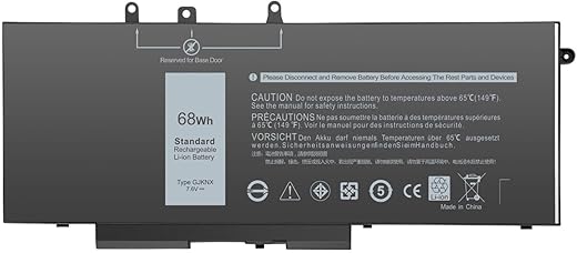 R & I GJKNX Battery Compatible for Dell Latitude 5280 5480 5580 5490 5590 E5480 E5580 E5490 E5590 Series Precision 15 3520 Series 0DY9NT GD1JP…
