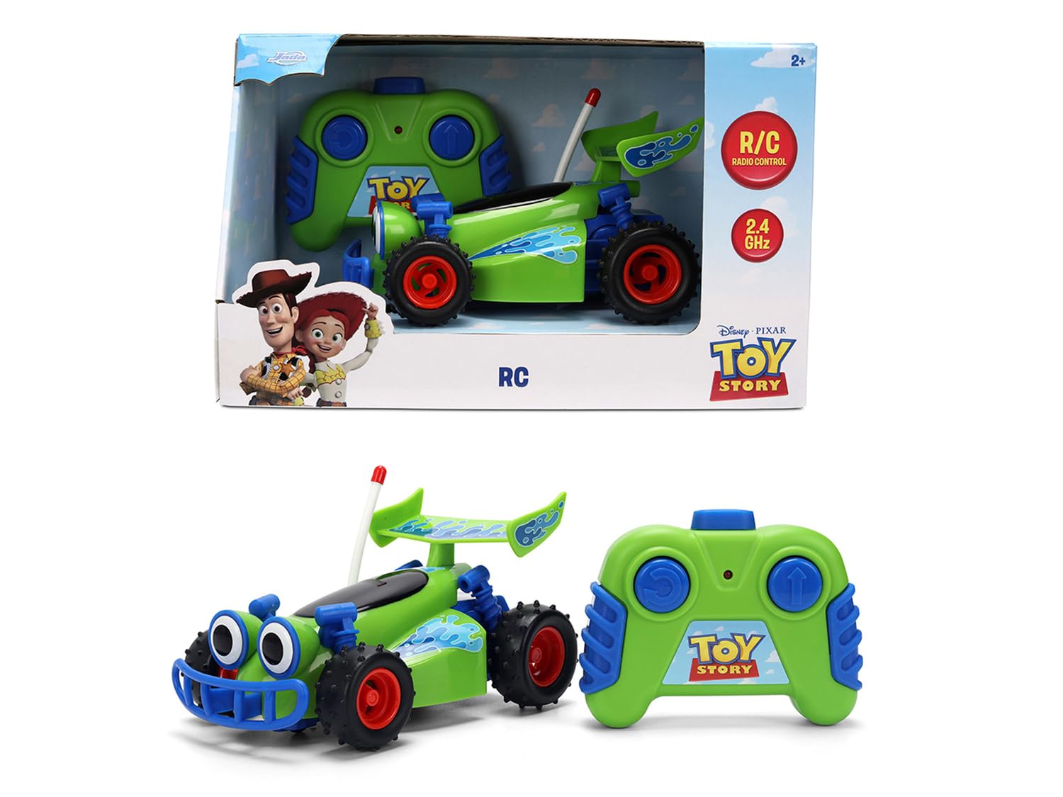 Jada Toys Disney Pixar RC Toy Story Turbo Buggy (14 cm) - Remote Control Toy Car from Toy Story, Forward & Backward, for Fans and Children from 3 Years, Includes Remote Control