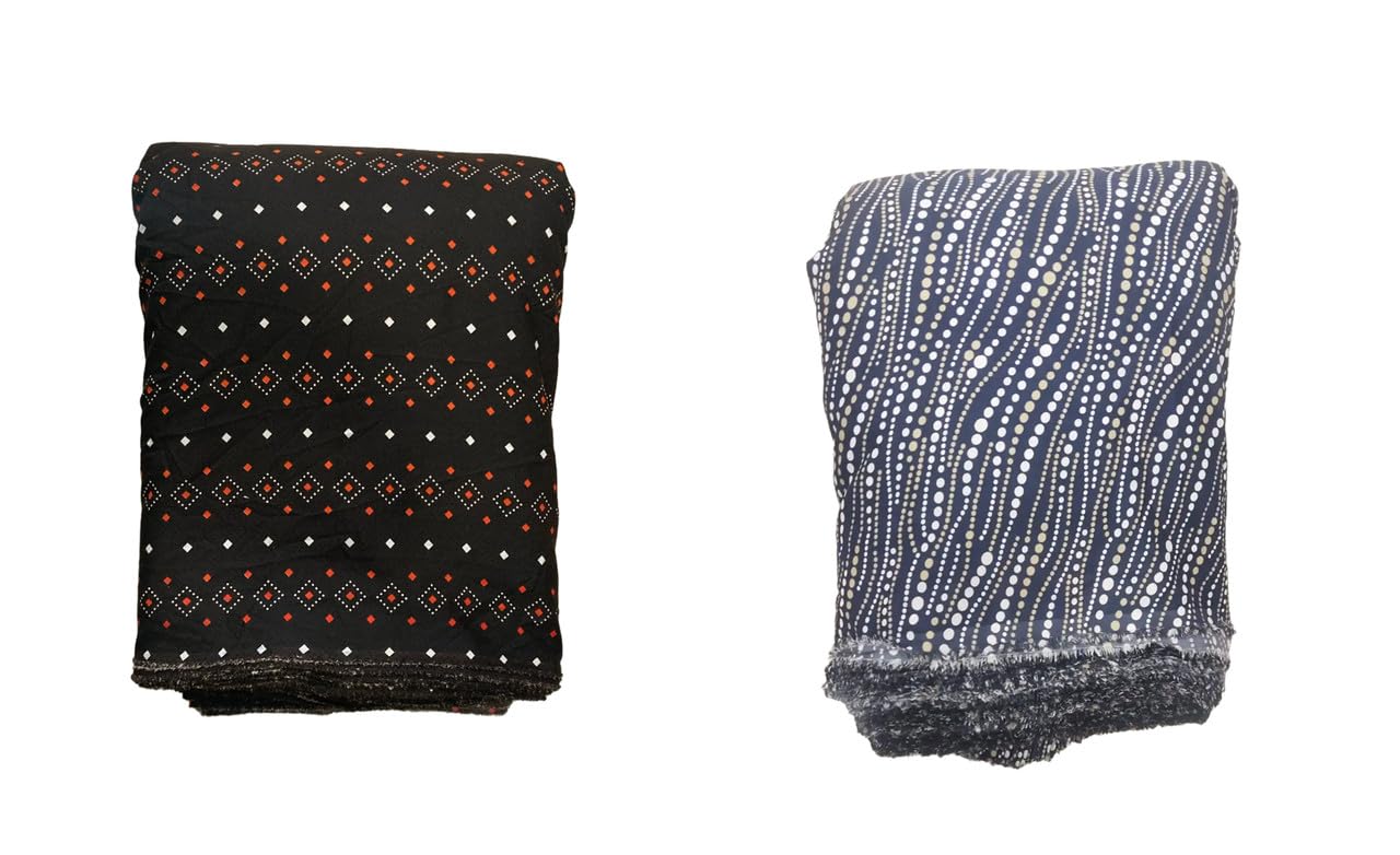 GenericLILABA Crepe Printed Multi-purpose Fabric (F-Lilaba-725)