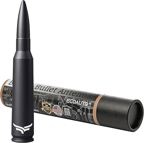 Miniatura 9 de 50 Cal Badass Bullet Antenna se adapta a Jeep Wrangler JK y JL de (2007 para accesorios Jeep Wrangler y Gladiator), seguro para lavado de autos y