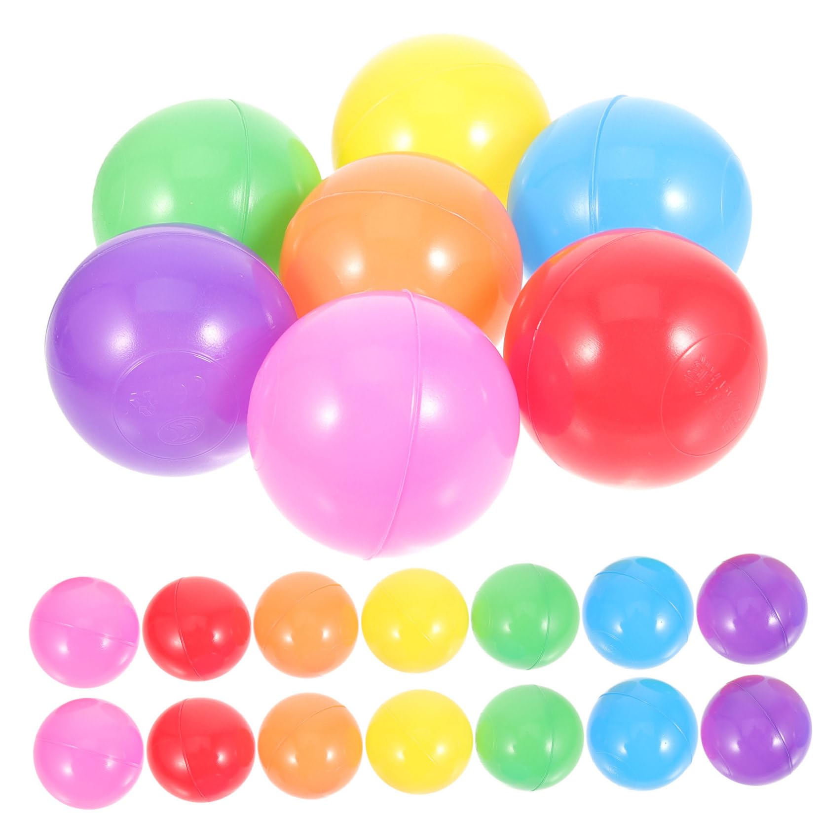 VANZACK 50Pcs Plastic Colored Ocean Balls for Fun Bath Ball Pit Play for Pool Trampoline Rooms Lightweight Safe for Hand Eye Coordination