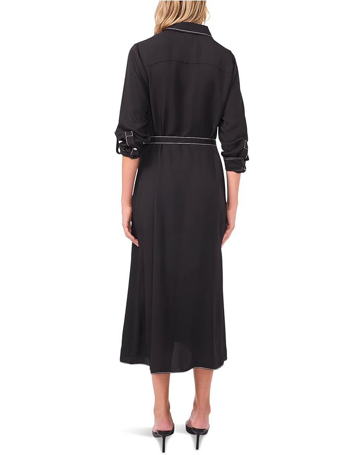 Vince Camuto Button-Up Shirt Dress with Contrast Stitching - #2 of 3